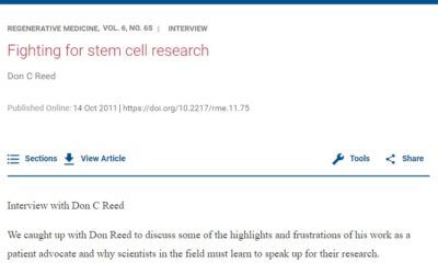 Fighting for stem cell research